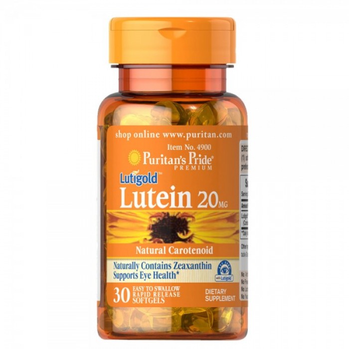 Puritan's Pride - Lutein 20 мг with Zeaxanthin - 30 капсули​